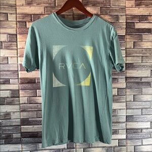 Pre Owned Medium RVCA Men's Green Super Soft Graphic Tee